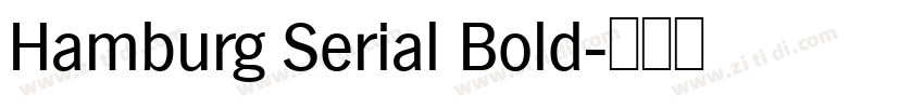 Hamburg Serial Bold字体转换